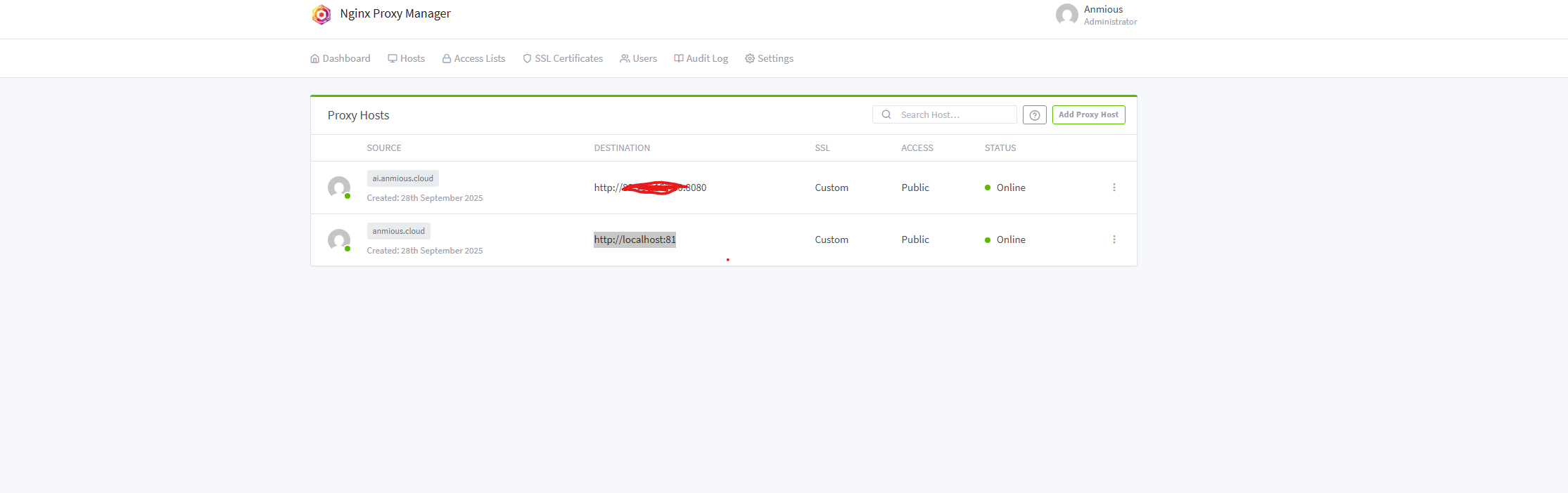 Nginx Screen